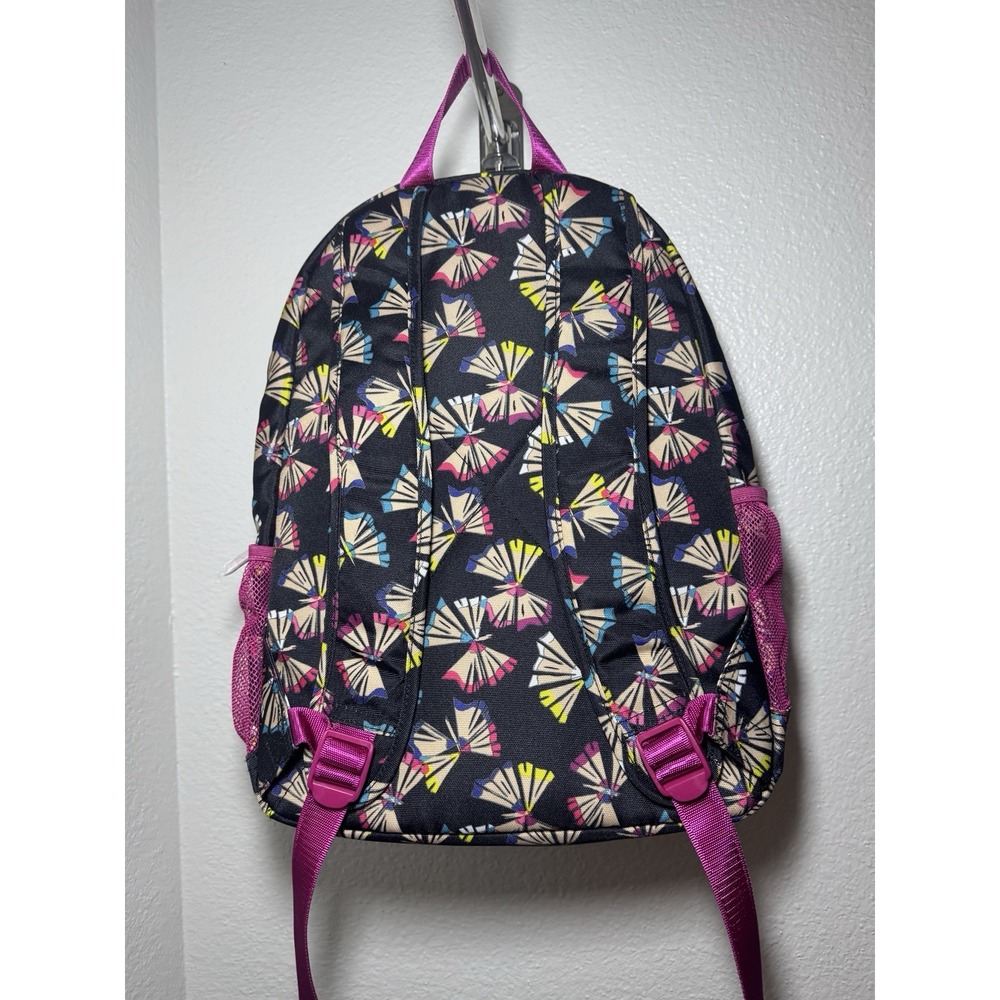 Vera Bradley Fan Floral Backpack Pink Trim Laptop Pocket NWT